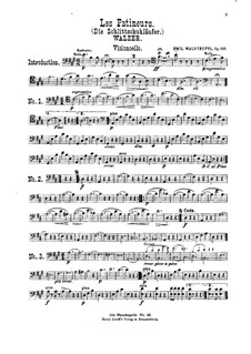 Les Patineurs (Ice Skaters), Op.183: For violin, cello, flute, cornet and piano – cello part by Émile Waldteufel