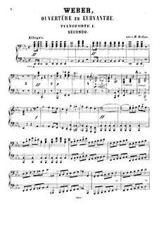 Overture: For two pianos eight hands – piano I part by Carl Maria von Weber
