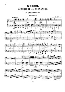 Overture: For two pianos eight hands – piano II part by Carl Maria von Weber