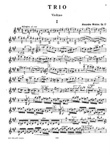 Piano Trio in F Sharp Minor, Op.17: Violin part by Alexander Winkler