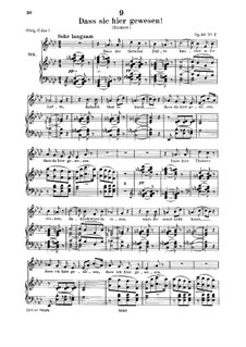 Dass sie hier gewesen, D.775 Op.59 No.2: For low voice and piano by Franz Schubert