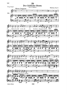 Der liebliche Stern (The Lovely Star), D.861: For low voice and piano by Franz Schubert