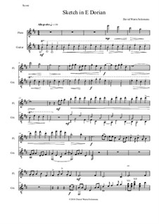 Sketch in E Dorian: For flute and guitar by David W Solomons