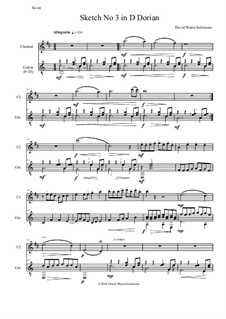 Sketch in D Dorian No.3: For clarinet and guitar by David W Solomons