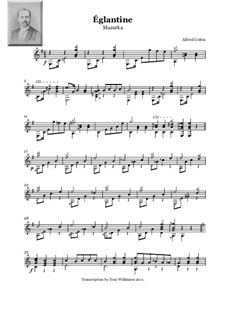 Églantine - Mazurka: For guitar by Alfred Cottin