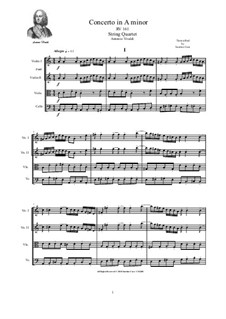 Concerto for Strings in A Minor, RV 161: Version for string quartet by Antonio Vivaldi