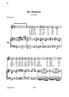 Der Zauberer, K.472: For medium or low voice and piano by Wolfgang Amadeus Mozart