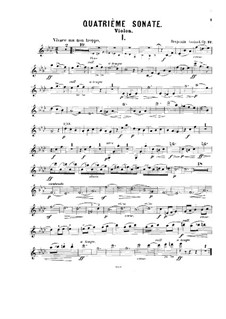 Sonata for Violin and Piano No.4, Op.12: Solo part by Benjamin Godard