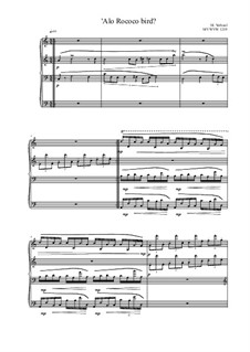 Alo Rococo bird for Piano, MVWV 1219: Alo Rococo bird for Piano by Maurice Verheul