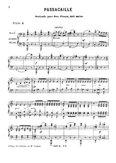 Passacaglia: For two pianos eight hands – piano II part by Charles Gounod
