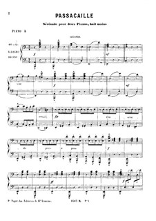 Passacaglia: For two pianos eight hands – piano I part by Charles Gounod