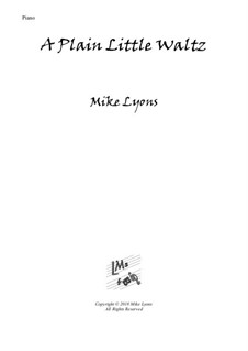New series of beginner piano pieces: 10. A Plain Little Waltz - Easy Piano by Mike Lyons