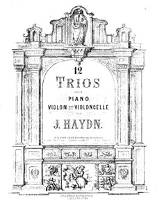 Piano Trios (Collection), Hob.XV: No.1-12 – violin part by Joseph Haydn