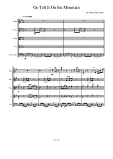 Go, Tell it on the Mountain: For string quartet by folklore