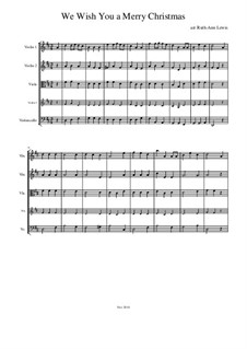 We Wish You a Merry Christmas: For string quartet by folklore