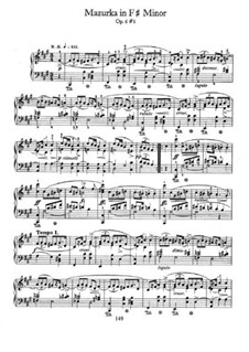 Mazurkas, Op.6: No.1 in F Sharp Minor by Frédéric Chopin