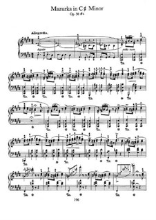Mazurkas, Op.30: No.4 in C Sharp Minor by Frédéric Chopin