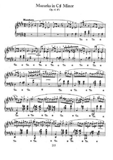 Mazurkas, Op.41: No.1 in C Sharp Minor by Frédéric Chopin