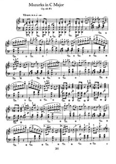 Mazurkas, Op. posth.68: No.1 in C Major by Frédéric Chopin