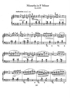 Mazurkas, Op. posth.68: No.4 in F Minor by Frédéric Chopin