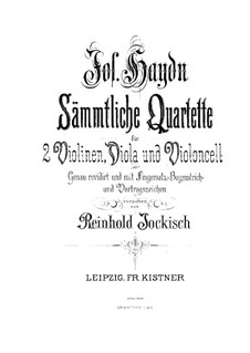 String Quartet No.66 in G Major, Hob.III/81 Op.77 No.1: Violin I part by Joseph Haydn