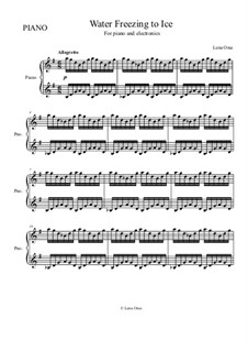 Water Freezing to Ice for piano and electronics: Water Freezing to Ice for piano and electronics by Lena Orsa