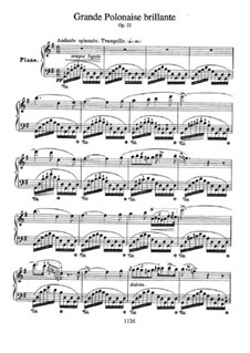 Andante spianato and Grand Brilliant Polonaise, Op.22: For piano by Frédéric Chopin