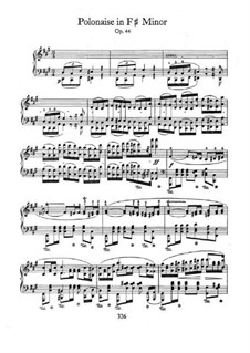 Polonaise in F Sharp Minor, Op.44: For piano by Frédéric Chopin