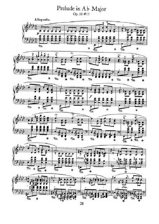 No.17 in A Flat Major: For piano by Frédéric Chopin