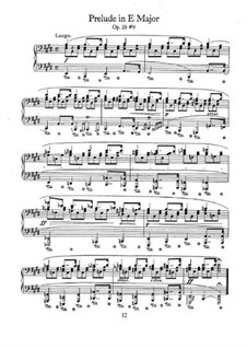 No.9 in E Major: For piano by Frédéric Chopin