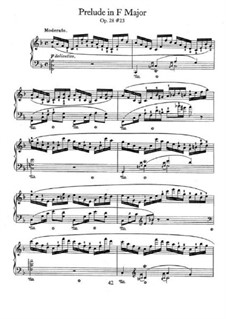 No.23 in F Major: For piano by Frédéric Chopin