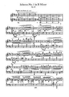 Scherzo No.1 B Minor, Op.20: For piano by Frédéric Chopin