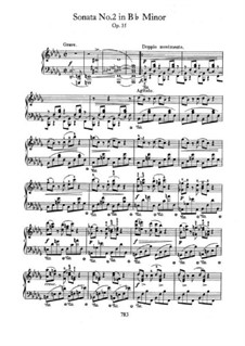 Sonata for Piano No.2 in B Flat Minor, Op.35: For a single performer by Frédéric Chopin