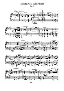 Sonata for Piano No.3 in B Minor, Op.58: For a single performer by Frédéric Chopin
