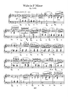 Waltzes, Op. posth.70: No.2 in F Minor by Frédéric Chopin