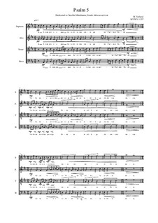 Psalm 5 for Choir (SATB), MVWV 1257: Psalm 5 for Choir (SATB) by Maurice Verheul
