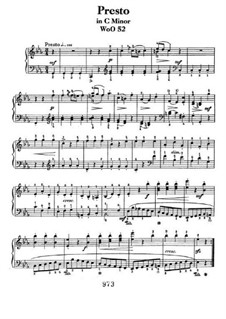 Presto in C Minor, WoO 52: For piano by Ludwig van Beethoven