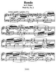 Two Rondos for Piano, Op.51: Rondo No.2 by Ludwig van Beethoven