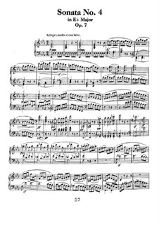 Sonata for Piano No.4, Op.7: For a single performer by Ludwig van Beethoven