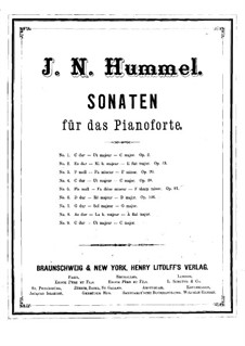 Nine Sonatas for Piano: Nine Sonatas for Piano by Johann Nepomuk Hummel