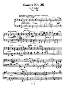 Sonata for Piano No.28, Op.101: For a single performer by Ludwig van Beethoven