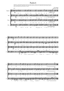 Psalm 6 for Choir (SATB), MVWV 1259: Psalm 6 for Choir (SATB) by Maurice Verheul