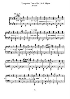 Dance No.7 in F Major: First part, Second part by Johannes Brahms