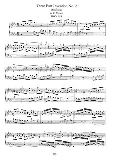 No.2 in C Minor, BWV 788: For piano by Johann Sebastian Bach