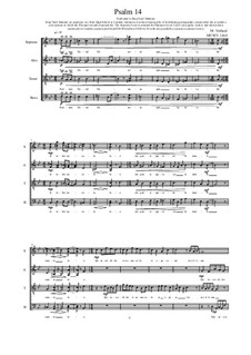 Psalm 14 for Choir (SATB), MVWV 1260: Psalm 14 for Choir (SATB) by Maurice Verheul