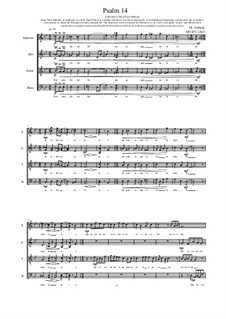 Psalm 14 for Choir (SATB), MVWV 1260: Psalm 14 for Choir (SATB) by Maurice Verheul