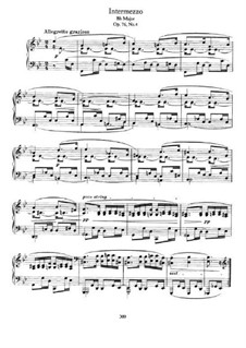 Eight Pieces, Op.76: No.4 Intermezzo in B Flat Major by Johannes Brahms