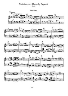 Variations on a Theme by Paganini, Op.35: Book II by Johannes Brahms