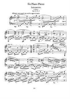Six Pieces, Op.118: No.1 Intermezzo in A Minor by Johannes Brahms