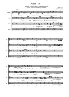 Psalm 10 for Choir (SATB), MVWV 1261: Psalm 10 for Choir (SATB) by Maurice Verheul